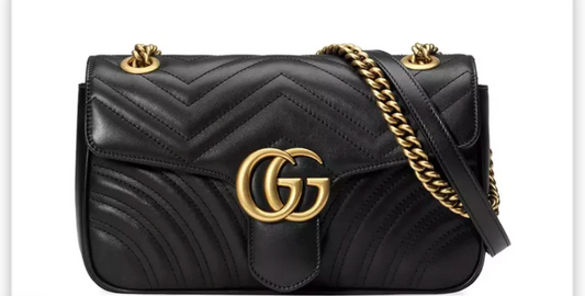 Gucci GG Marmont Small Shoulder Bag: A Masterpiece in Black Matelassé Leather