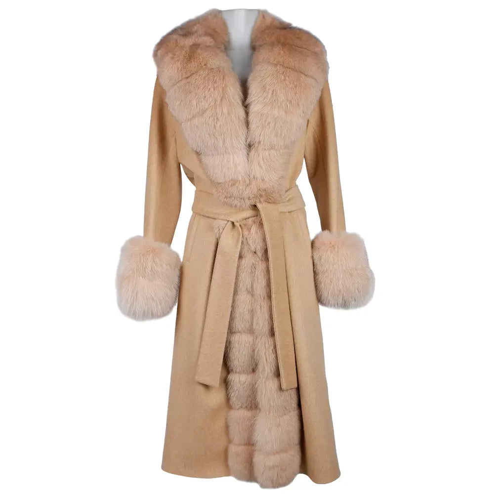 Unraveling Opulence: The Mastery of the Made in Italy Beige Wool Vergine Jackets & Coat by Luxury Dynamic