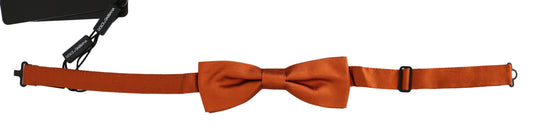 Dolce & Gabbana Exquisite Silk Bow Tie in Dark Orange