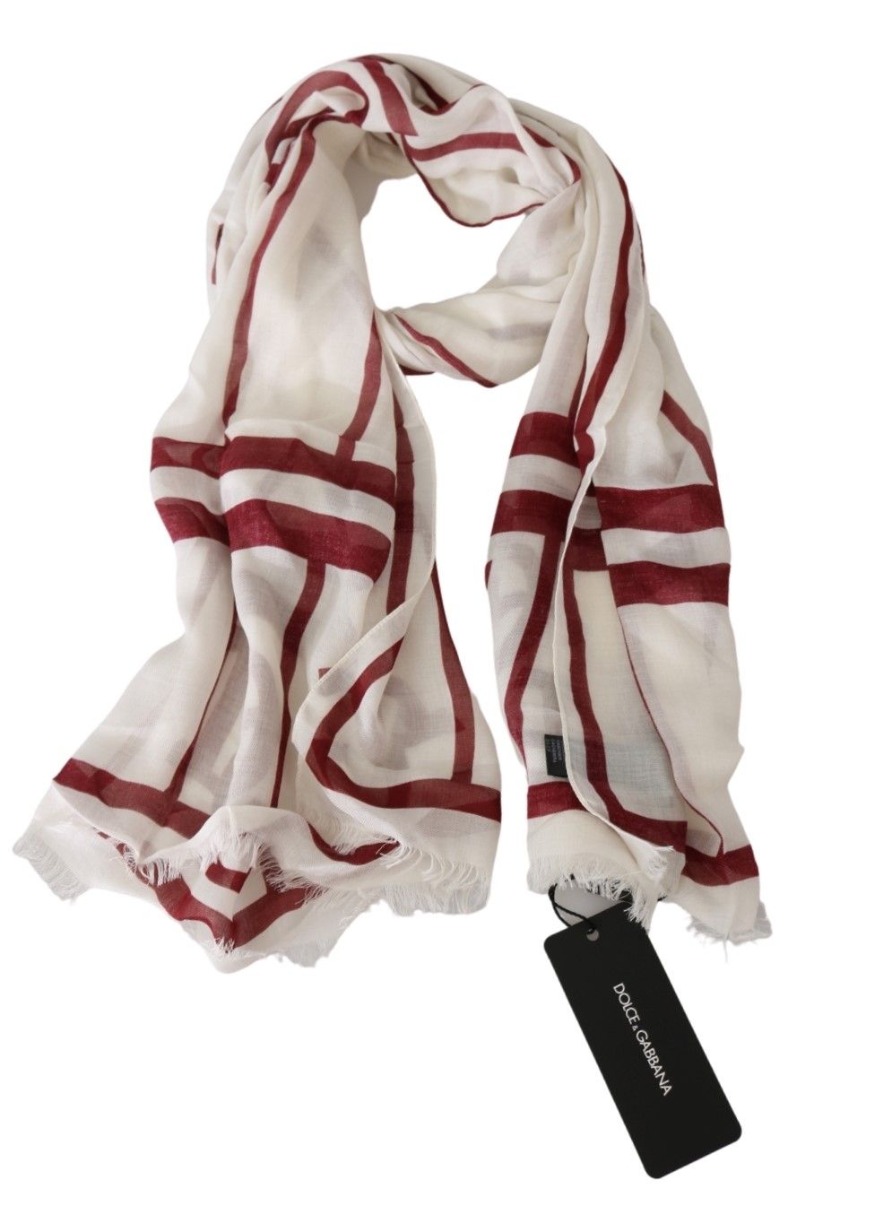 Dolce & Gabbana Elegant White Cashmere Blend Men's Scarf