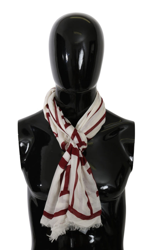 Dolce & Gabbana Elegant White Cashmere Blend Men's Scarf