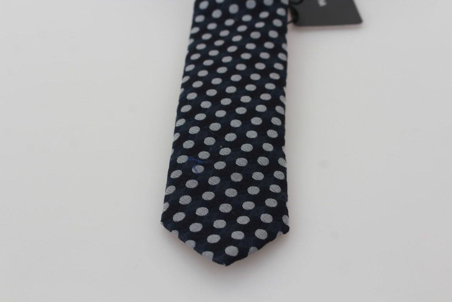 Dolce & Gabbana Elegant Blue Polka Dot Silk Neck Tie