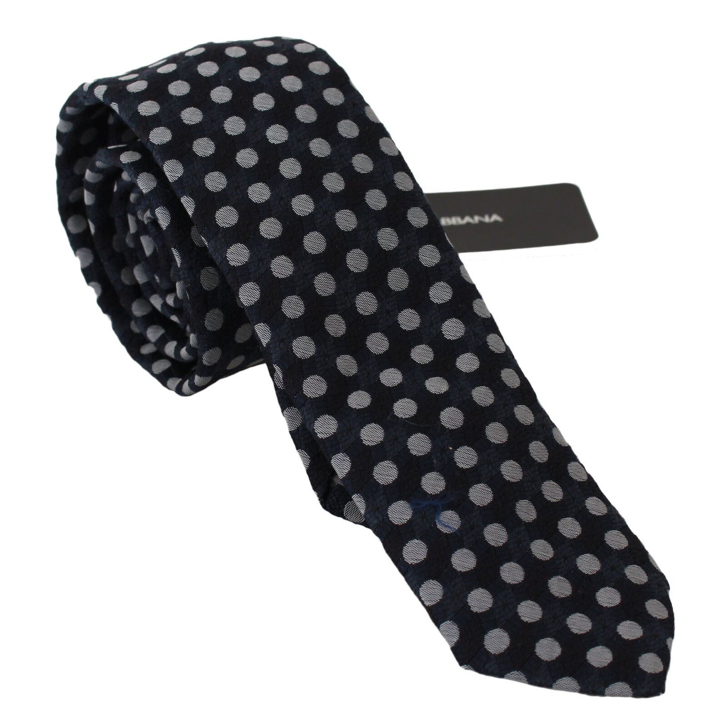 Dolce & Gabbana Elegant Blue Polka Dot Silk Neck Tie