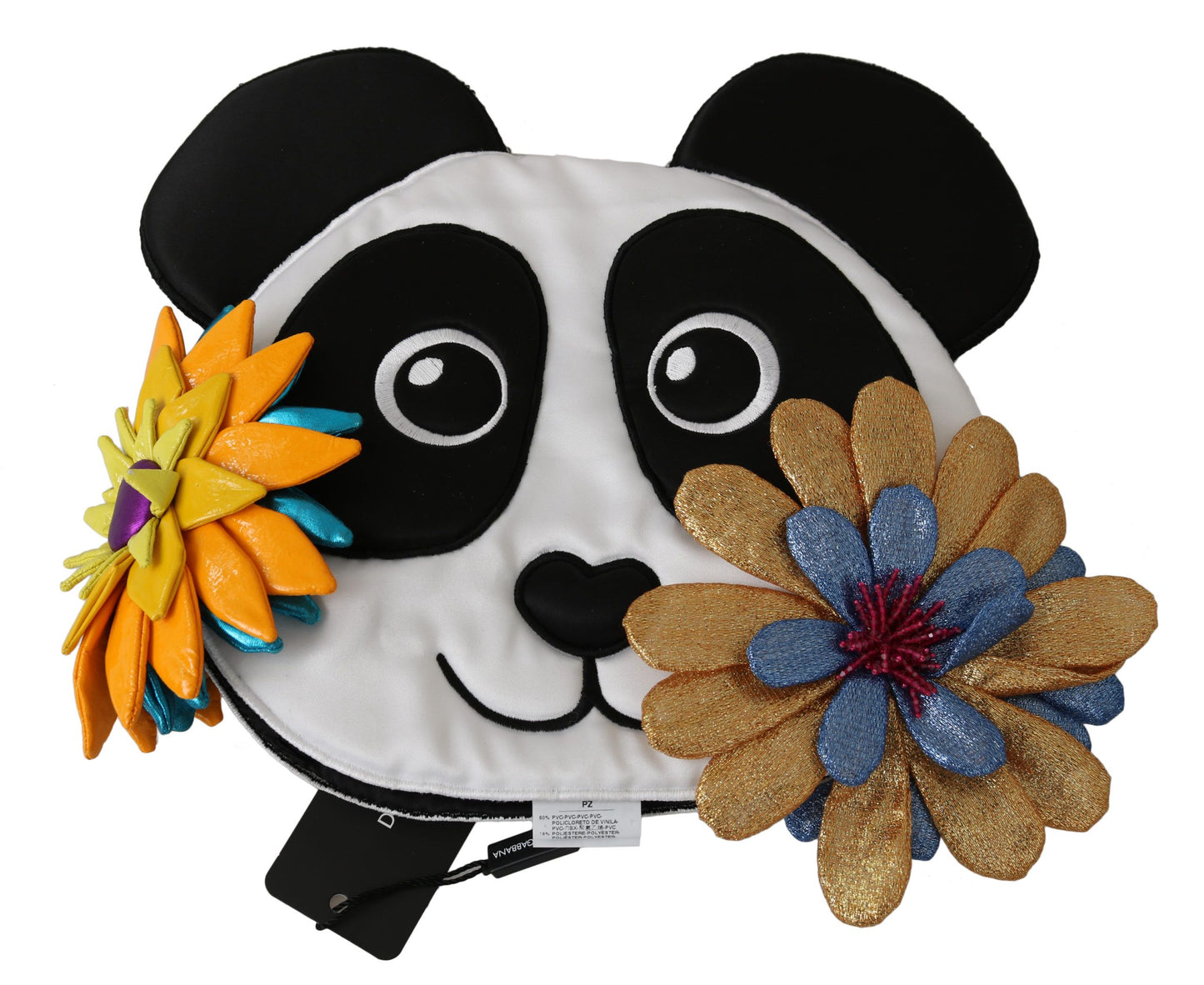 Dolce & Gabbana Chic Multicolor Panda Beanie with Floral Accents