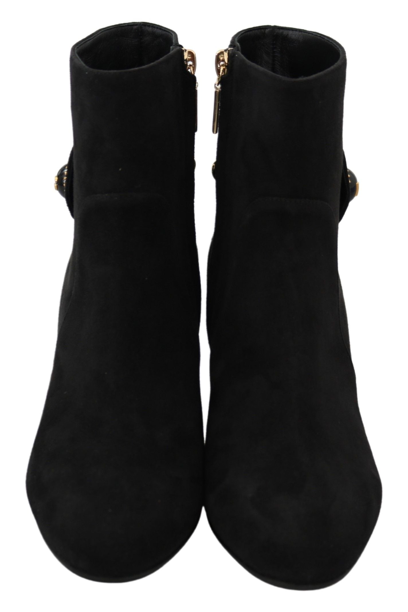 Dolce & Gabbana Elegant Black Suede Mid-Calf Boots