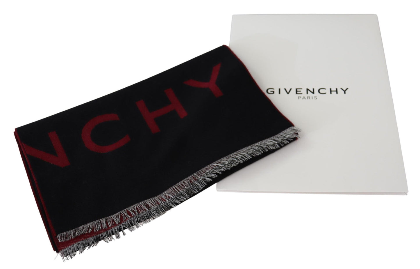 Givenchy Elegant Unisex Wool Silk Blend Scarf