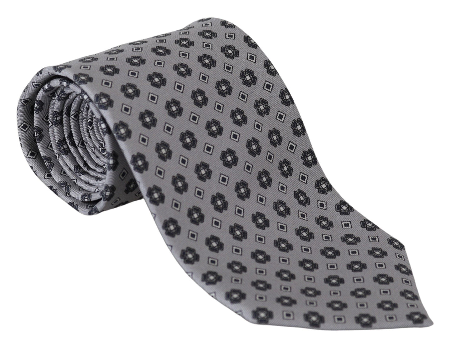 Dolce & Gabbana Elegant Gray Patterned Silk Tie