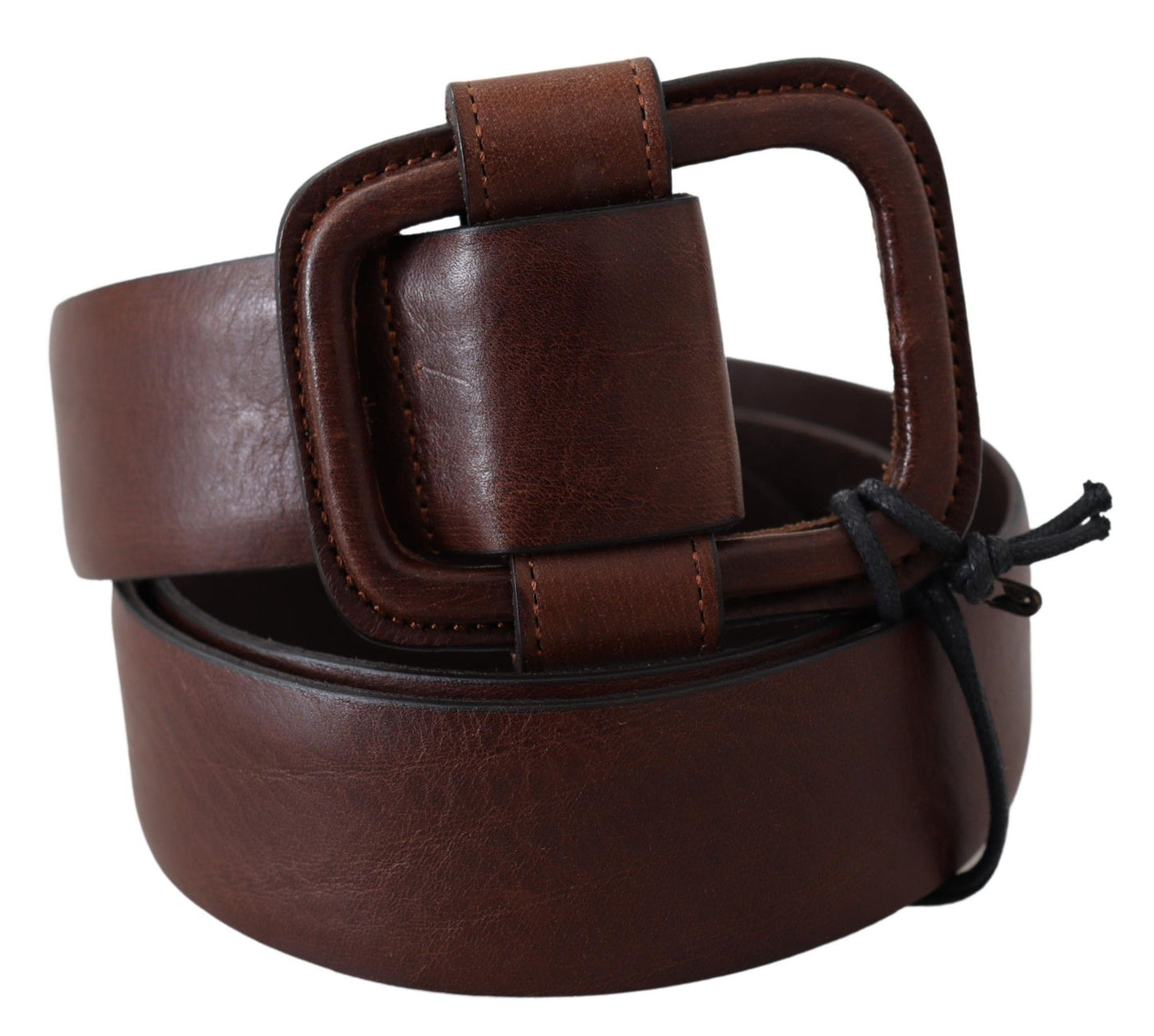 Ermanno Scervino Chic Dark Brown Leather Waist Belt