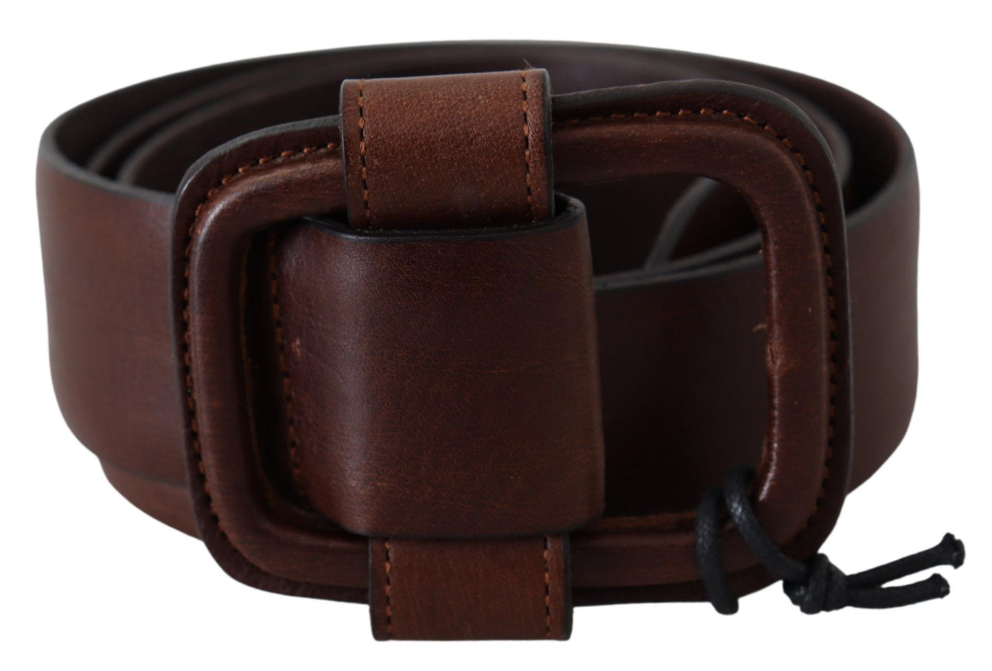 Ermanno Scervino Chic Dark Brown Leather Waist Belt