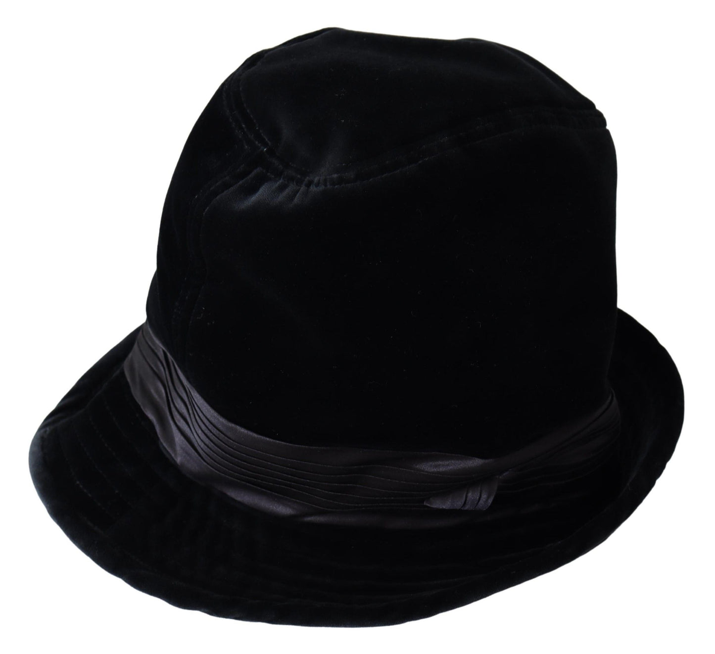 Dolce & Gabbana Elegant Velvet Wide-Brimmed Bucket Hat