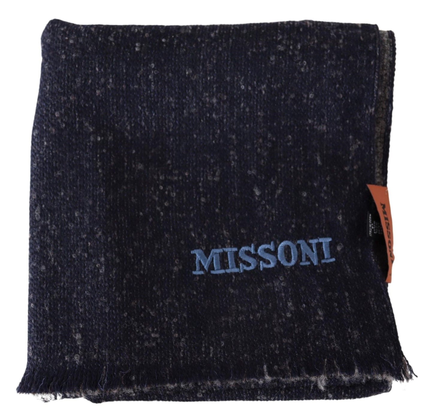 Missoni Elegant Wool Knit Logo Scarf - Unisex Black