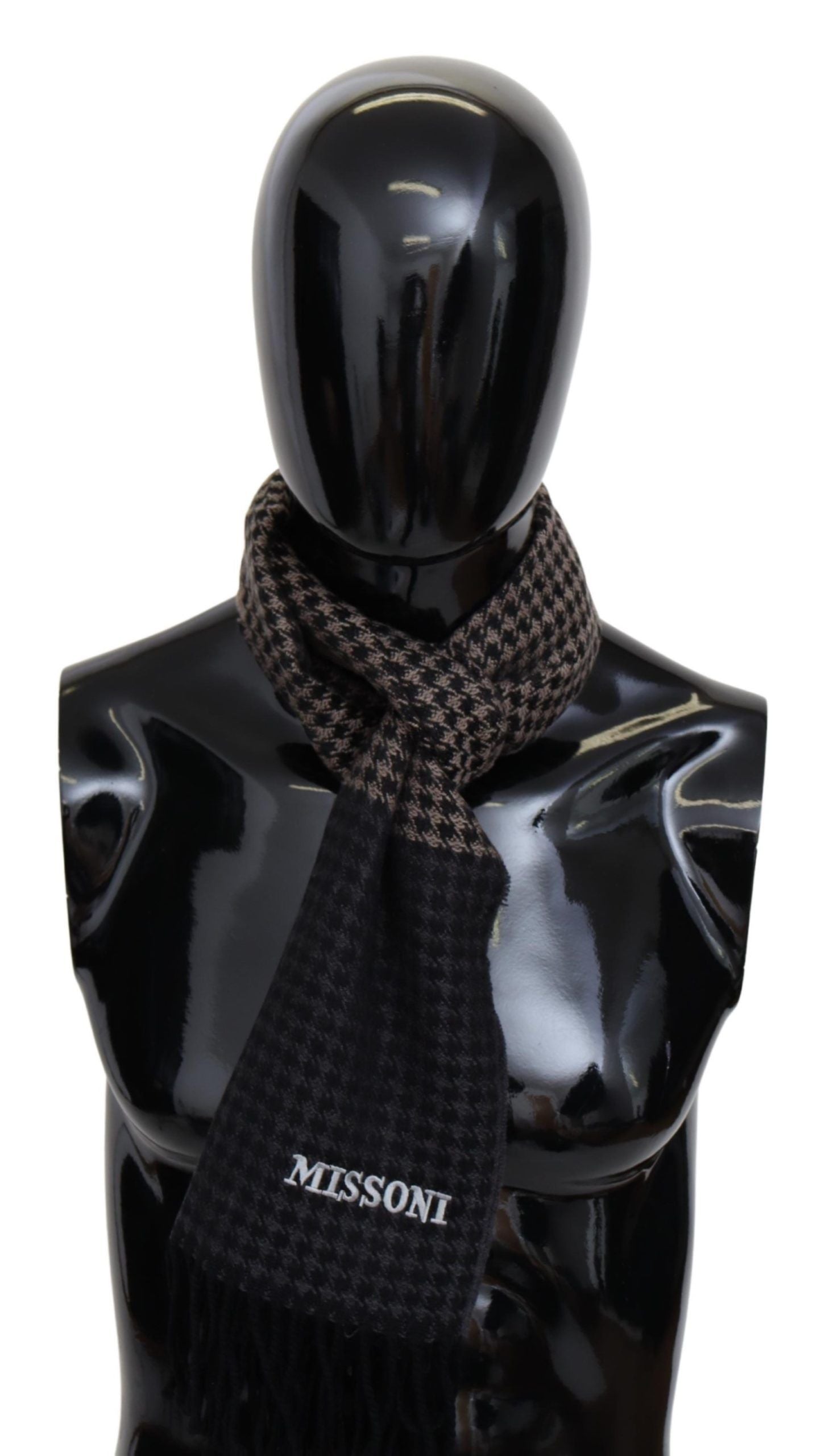 Missoni Elegant Houndstooth Wool Scarf