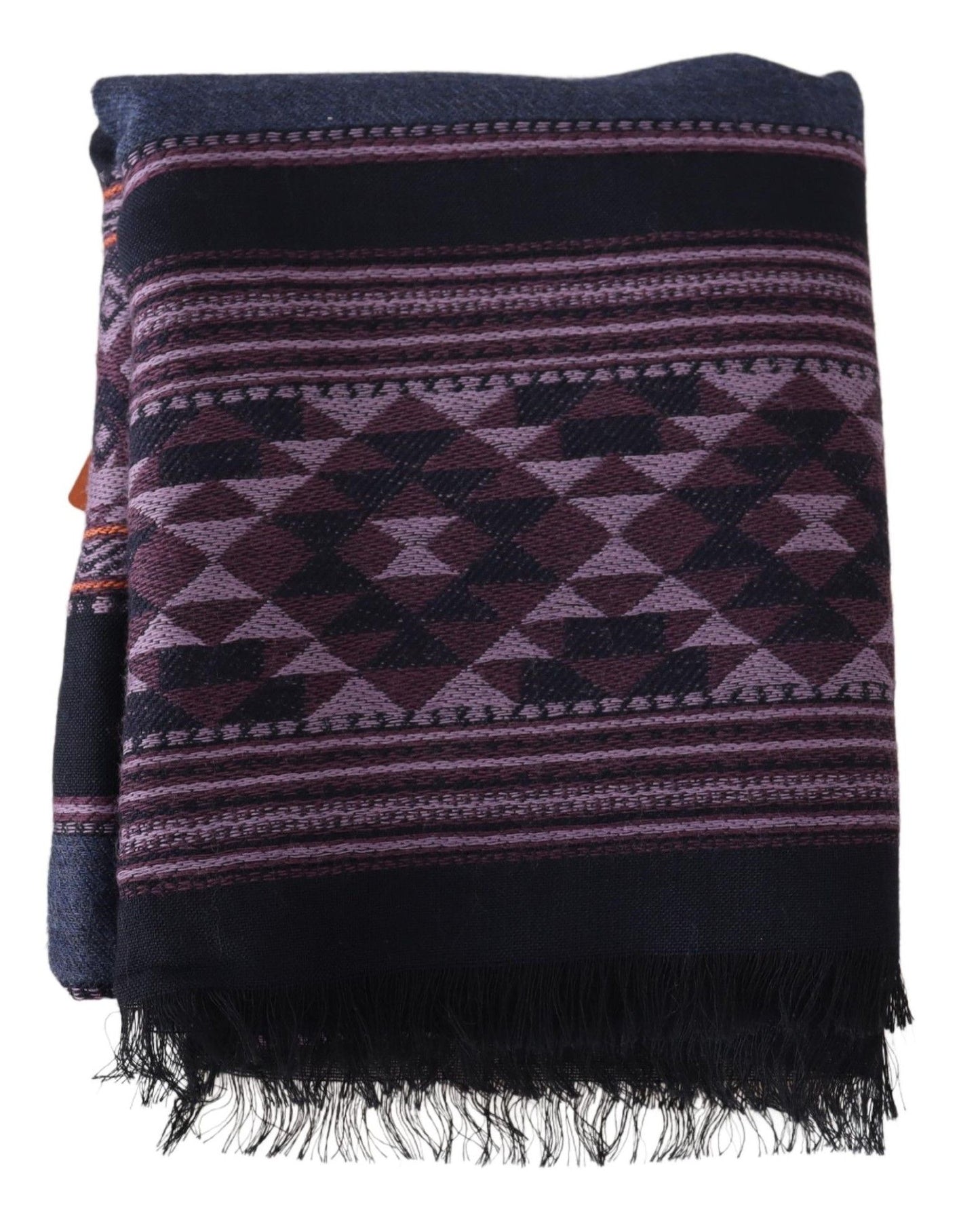 Missoni Geometric Wool Scarf with Fringes