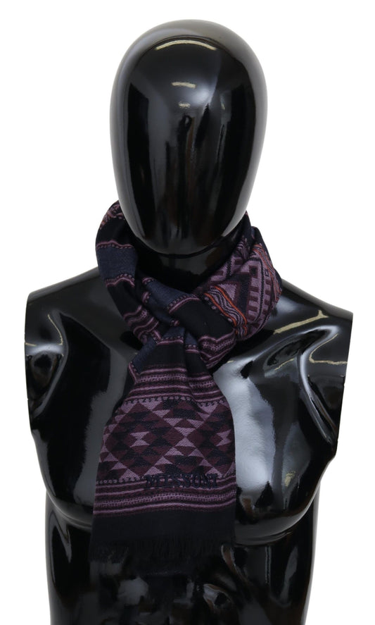 Missoni Geometric Wool Scarf with Fringes