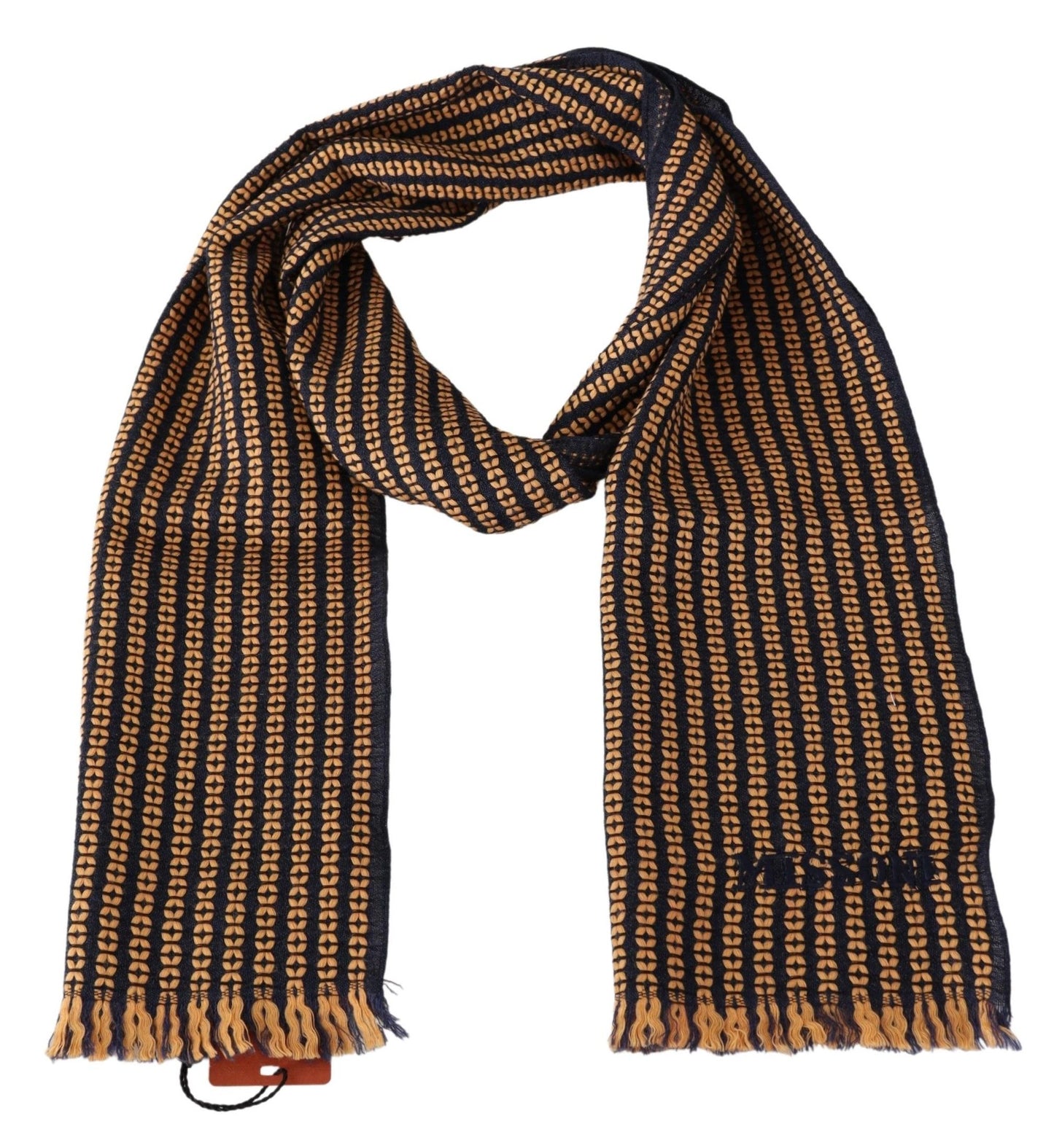 Missoni Elegant Wool Patterned Scarf with Fringes