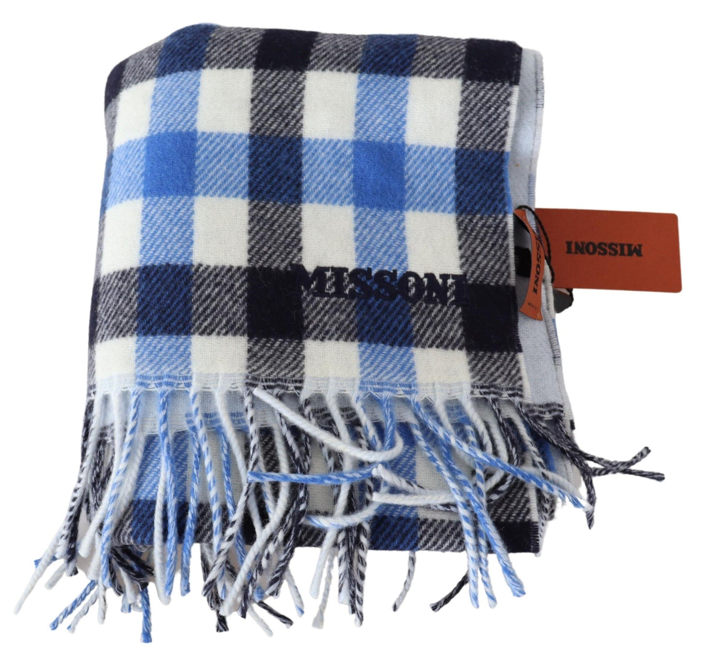 Missoni Elegant Cashmere Checkered Unisex Scarf