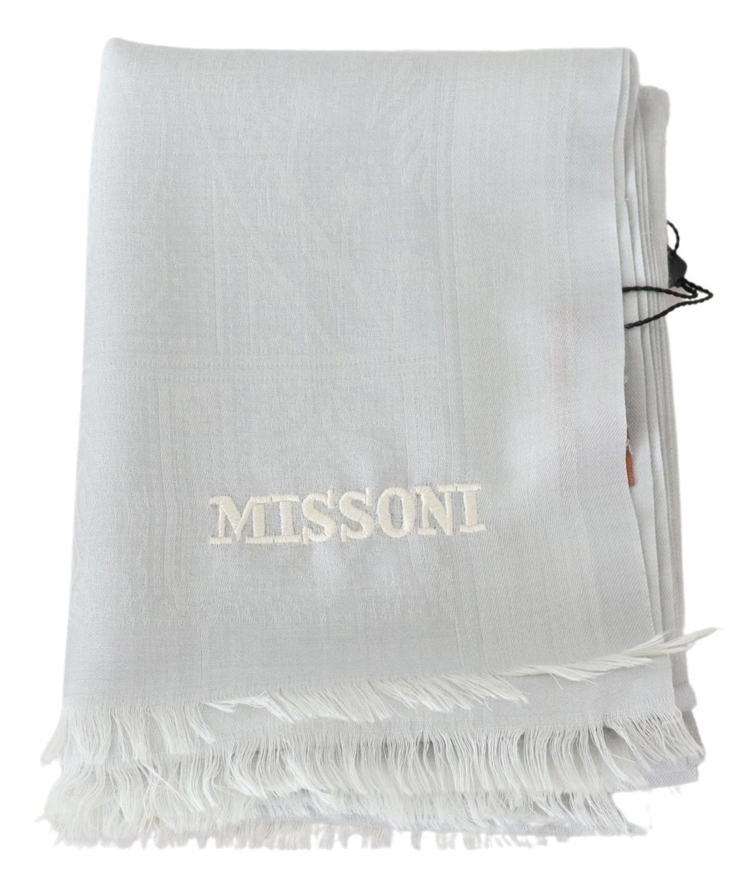 Missoni Elegant White Cashmere Scarf Unisex