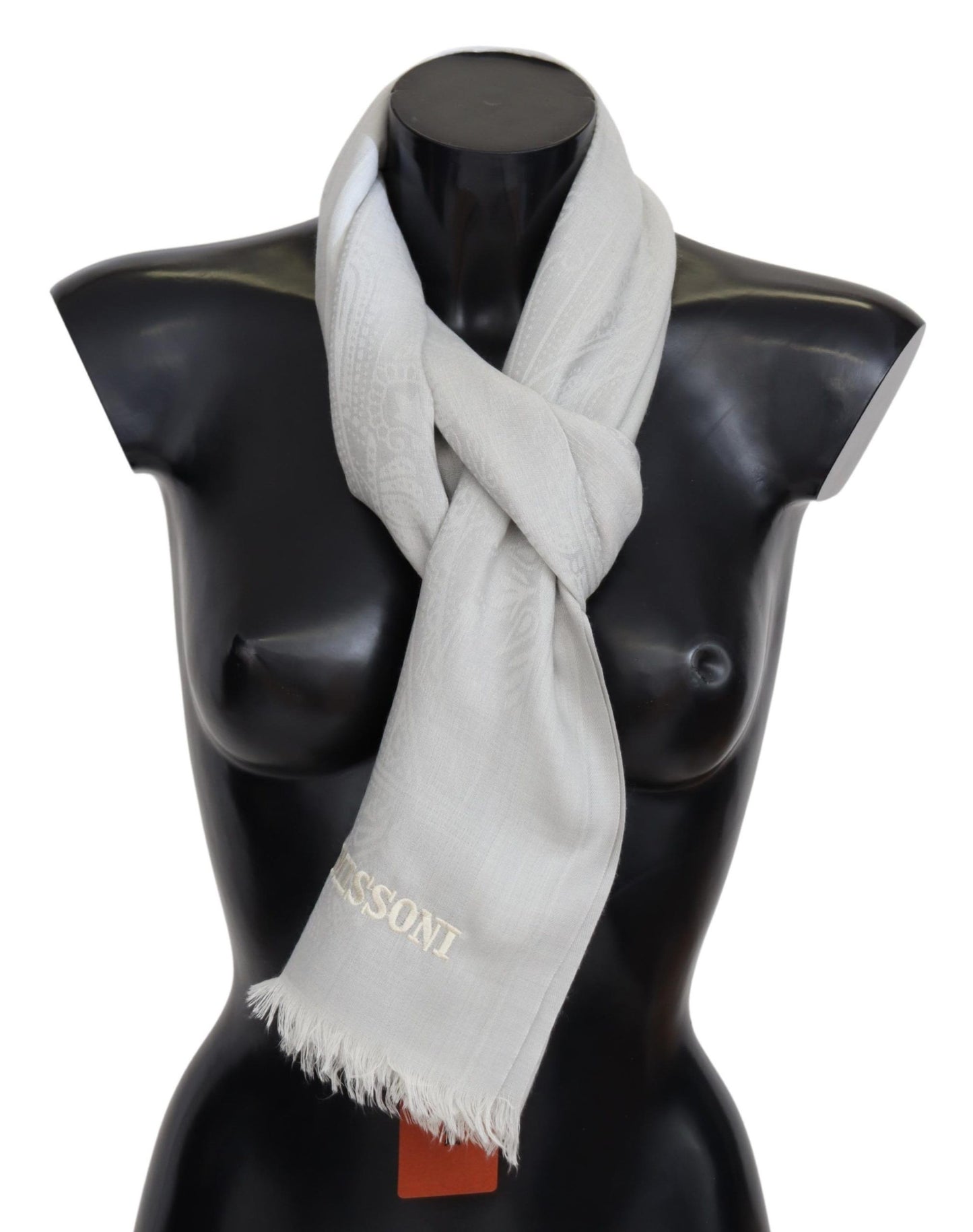 Missoni Elegant White Cashmere Scarf Unisex