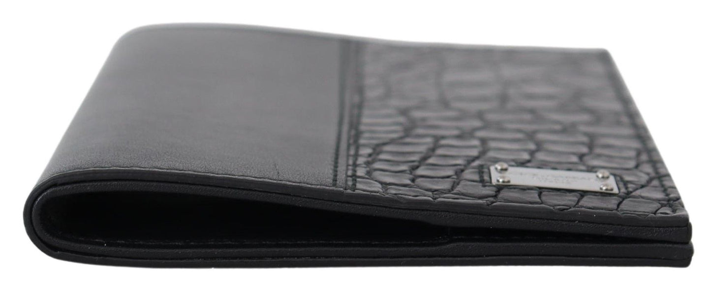 Dolce & Gabbana Sleek Exotic Leather Passport Holder