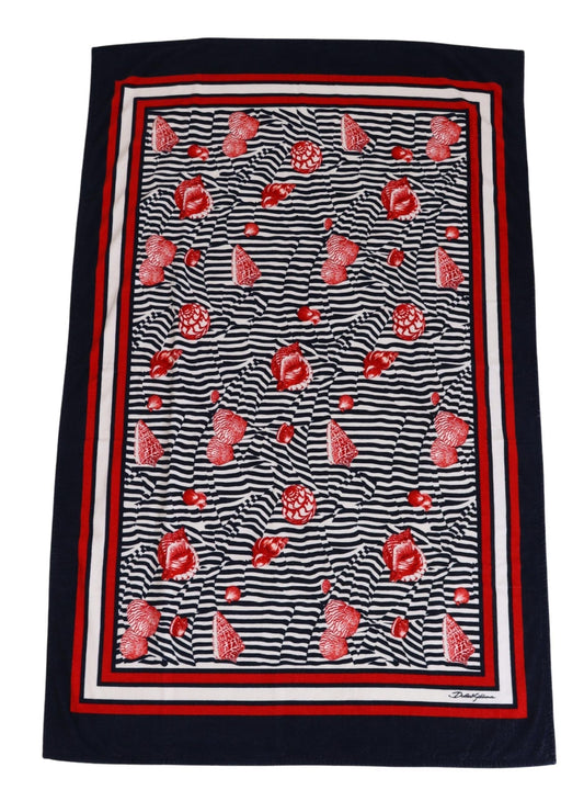 Dolce & Gabbana Seashell Print Cotton Beach Towel