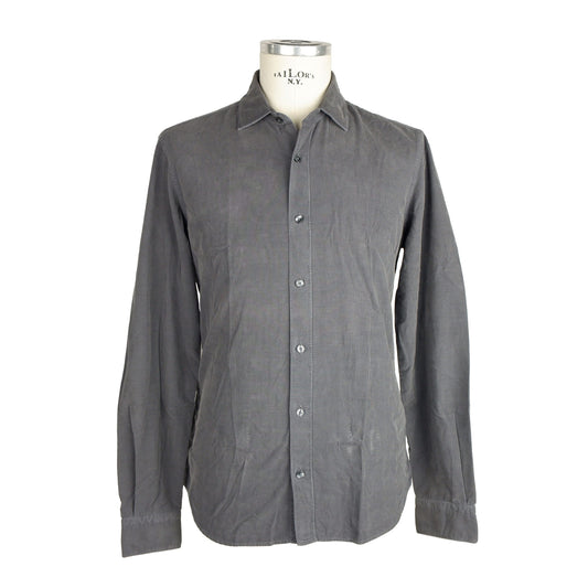 Jeckerson Gray Cotton Men Shirt