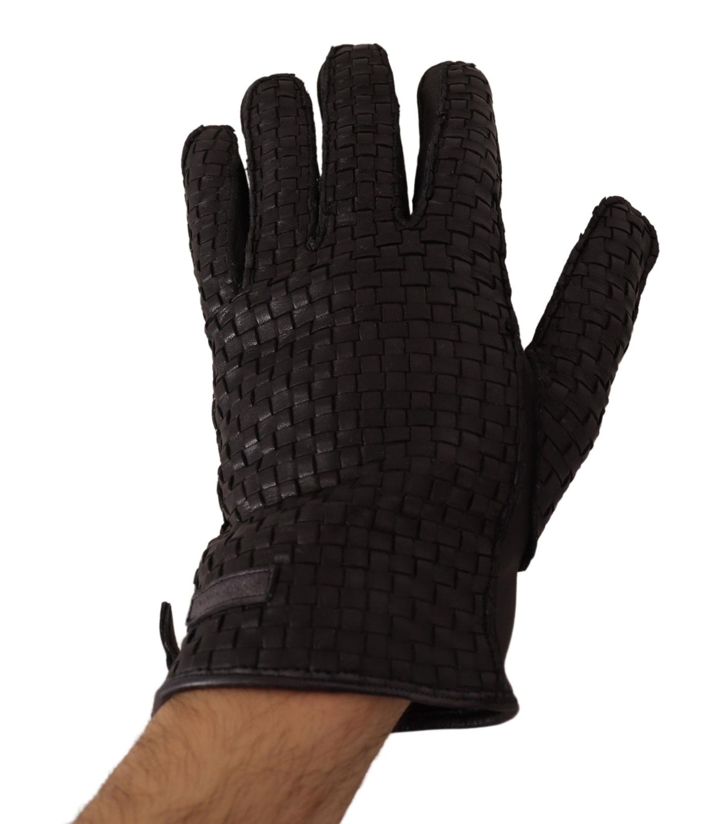 Dolce & Gabbana Sleek Black Leather Cashmere-Lined Gloves