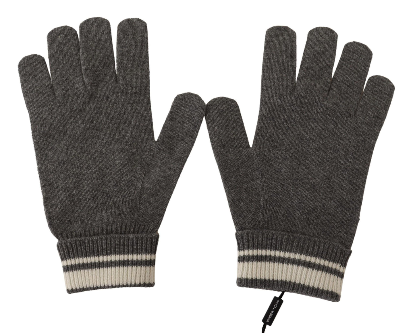 Dolce & Gabbana Elegant Cashmere Gloves with Crown Motifs