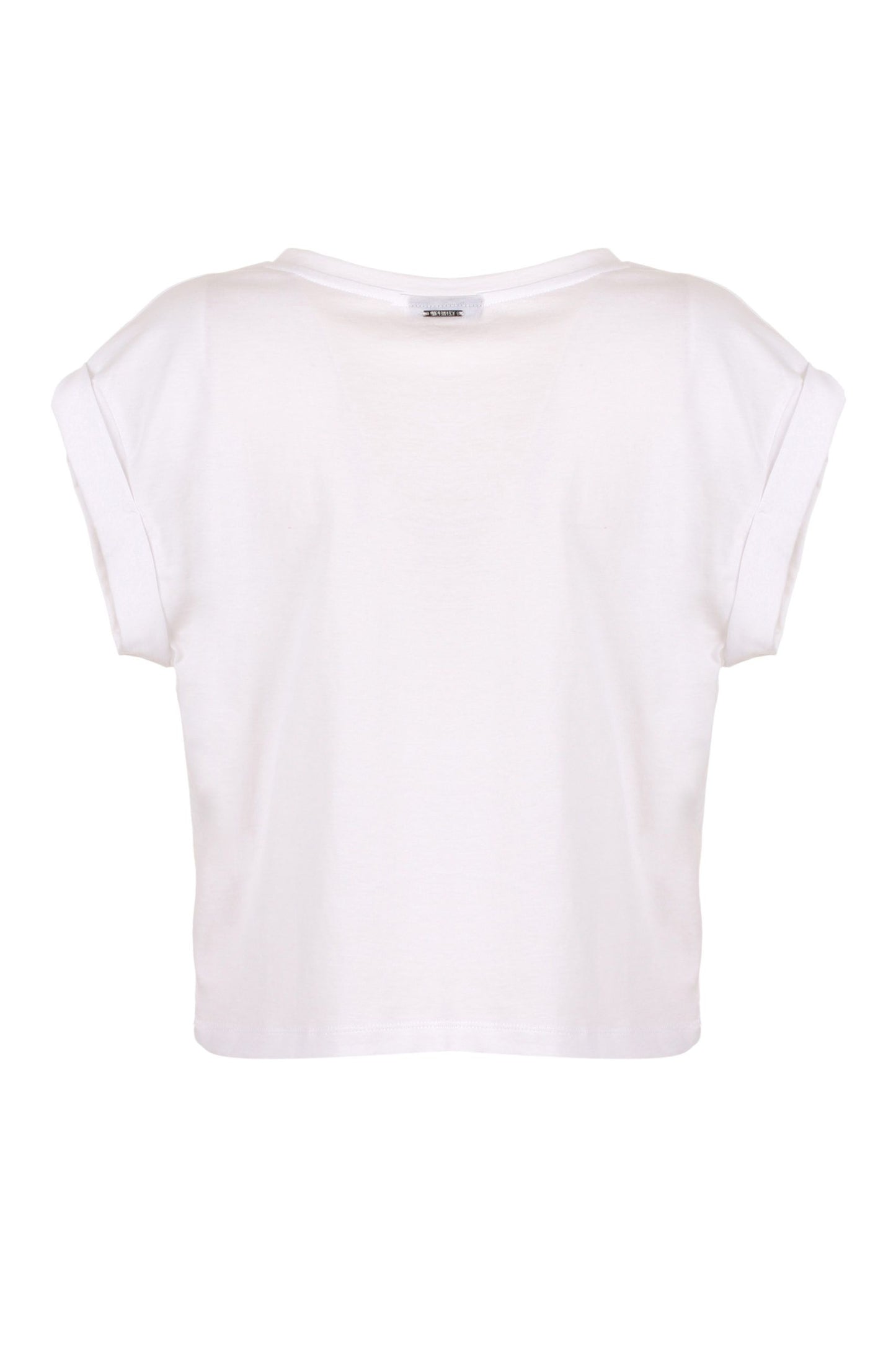 Imperfect White Cotton Women T-Shirt