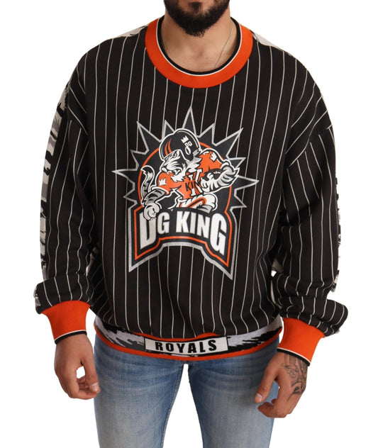 Dolce & Gabbana Exclusive Black Striped DG KING Sweater