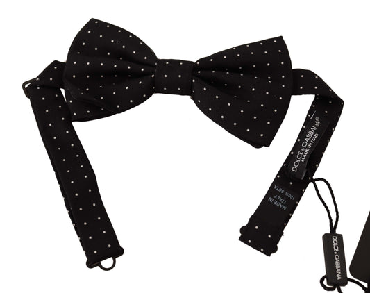 Dolce & Gabbana Elegant Polka Dot Silk Bow Tie