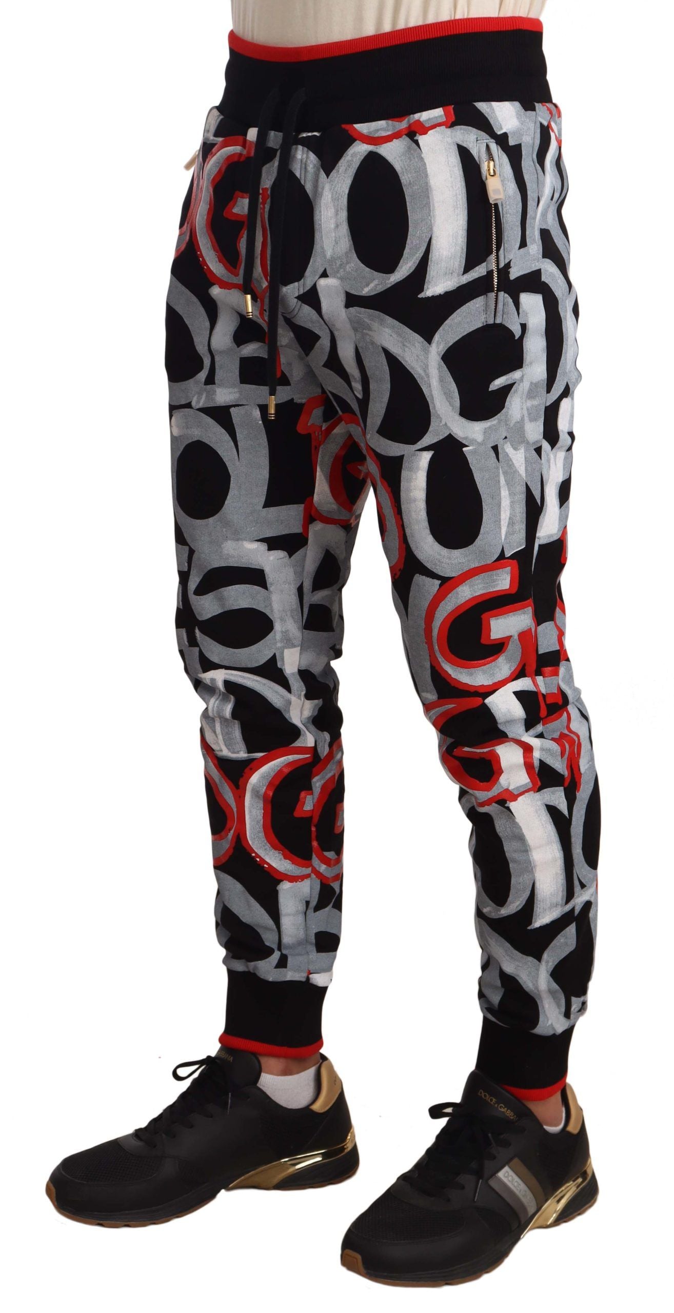 Dolce & Gabbana Sleek Multicolor Detail Joggers for Men