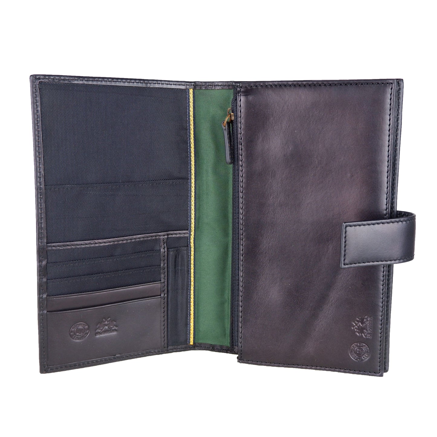 La Martina Elegant Black Travel Documents Holder