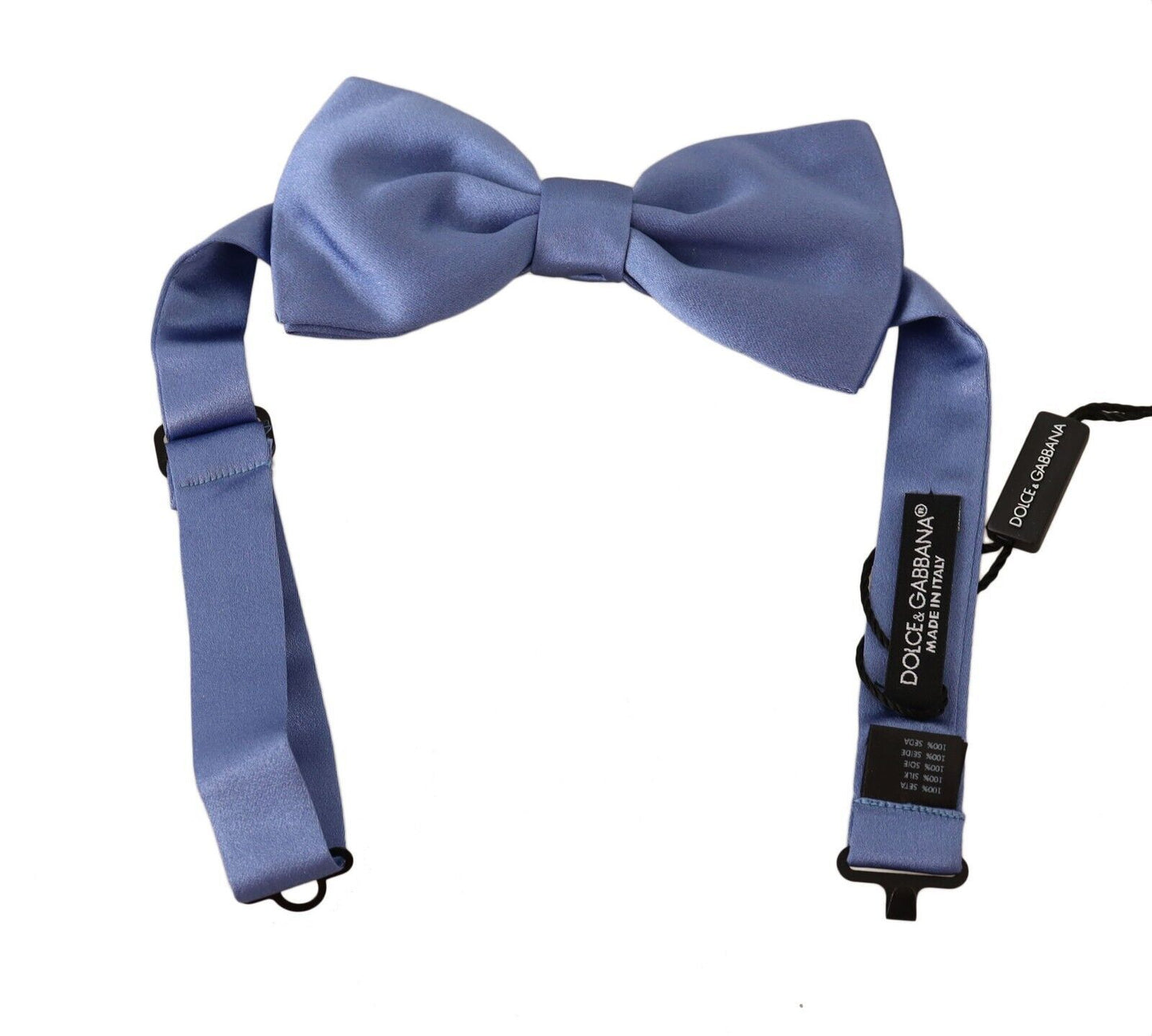 Dolce & Gabbana Elegant Purple Silk Bow Tie