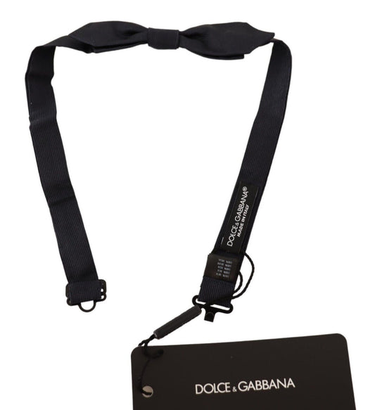 Dolce & Gabbana Elegant Silk Black Bow Tie