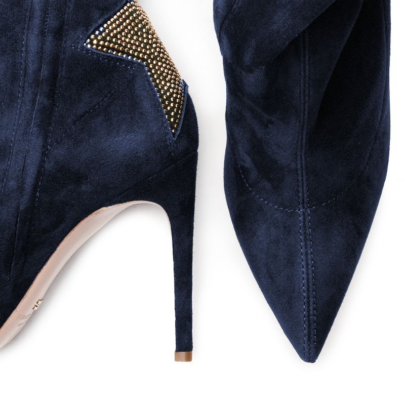 Elisabetta Franchi Blue Calfskin Women Boot