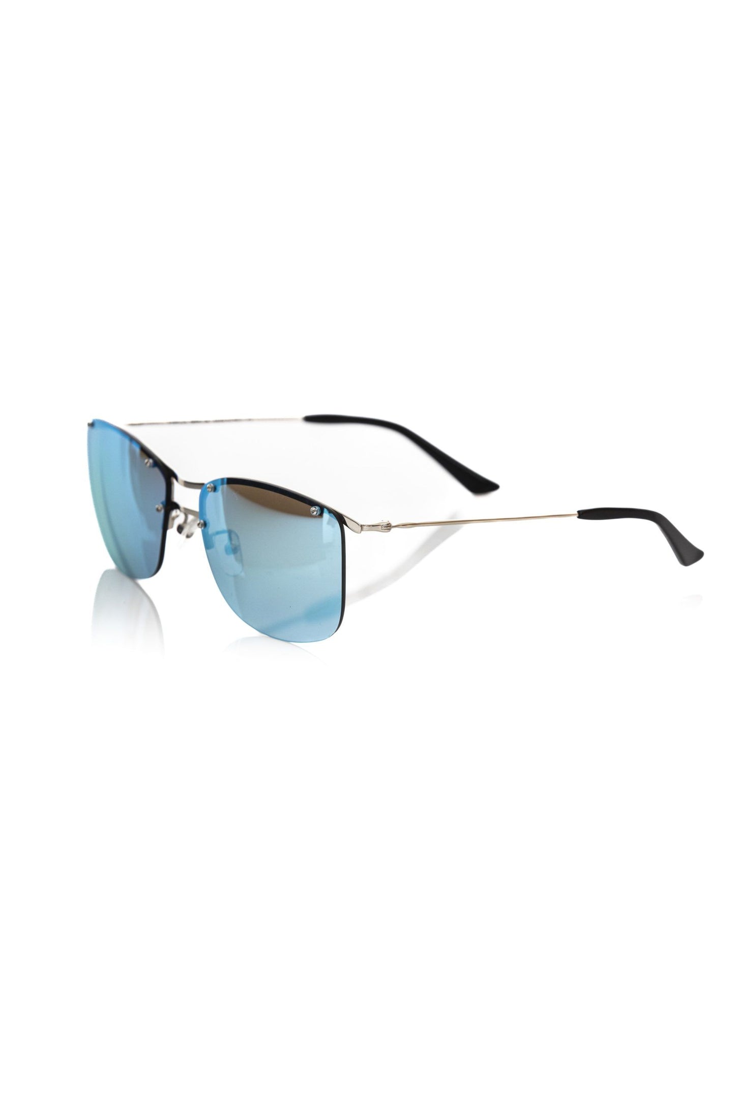 Frankie Morello Silver Metallic Mens Sunglass