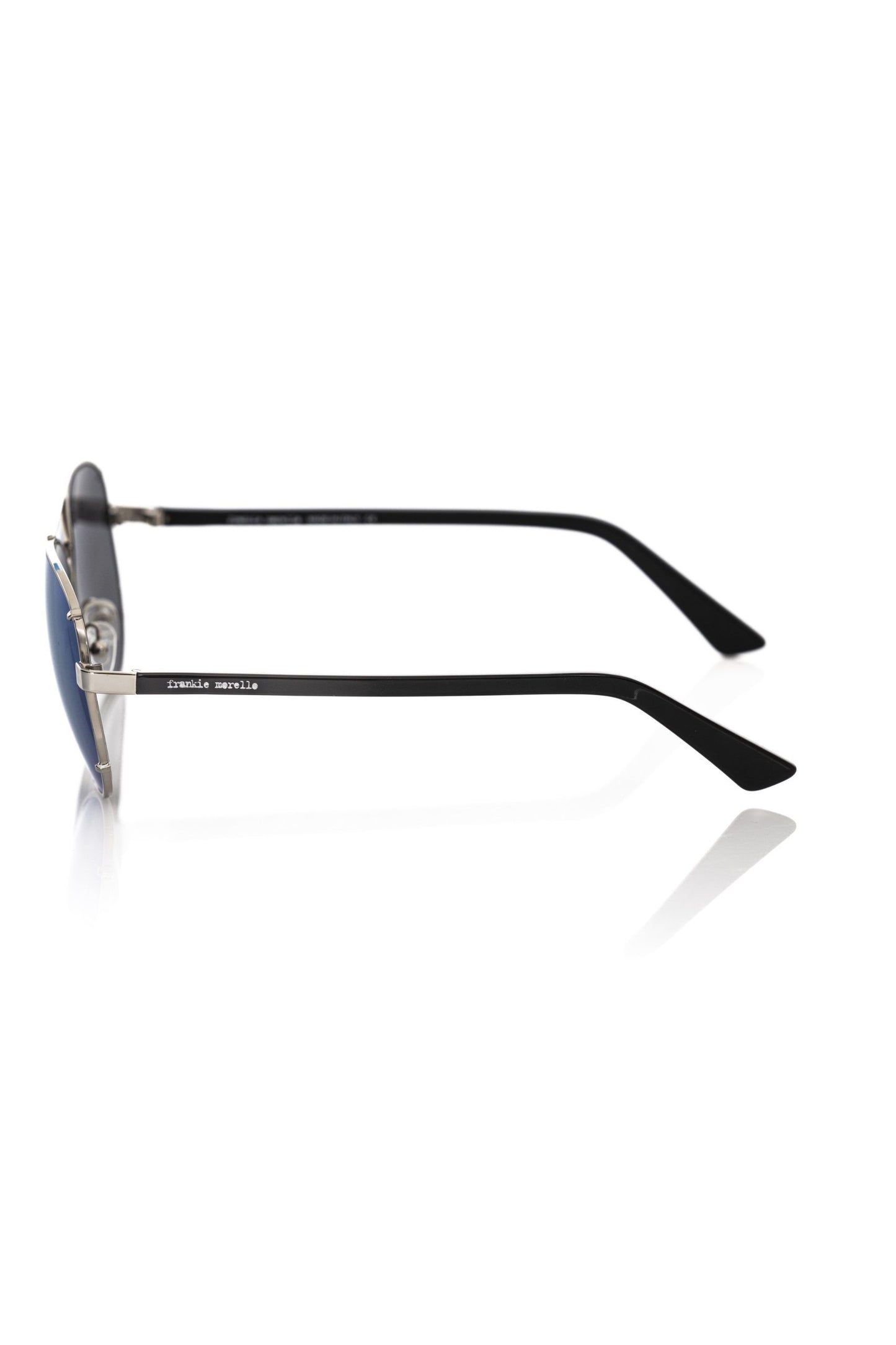 Frankie Morello Silver Metallic Men Sunglass