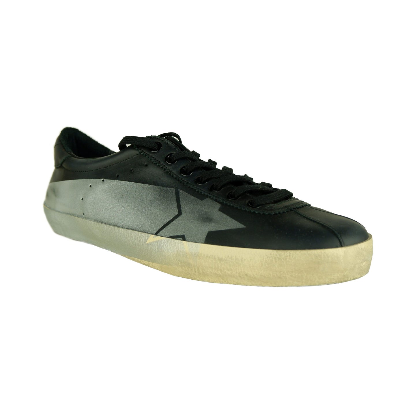 Golden Goose Black Leather Men Sneaker