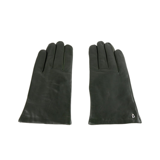 Cavalli Class Green Lambskin Leather Men Glove