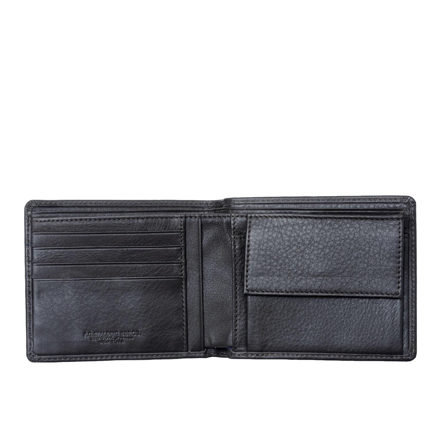 A.G. Spalding & Bros Elegant Dark Brown Leather Horizontal Wallet