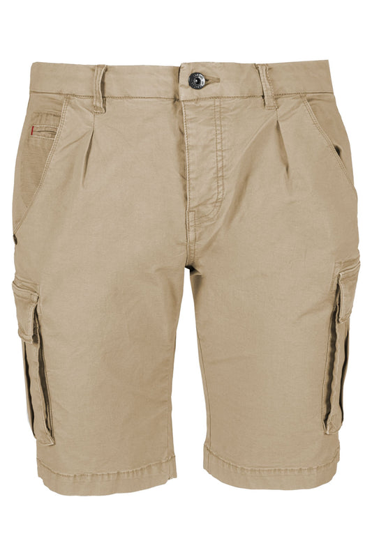 Yes Zee Beige Cotton Men Short