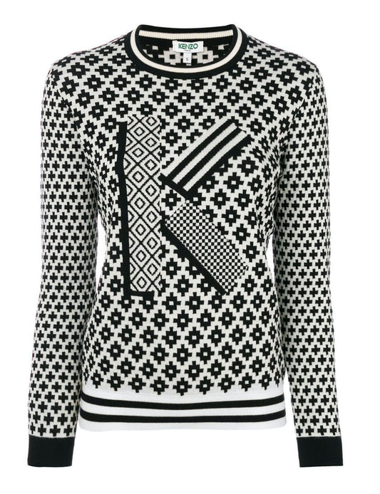 Kenzo Iconic Monochrome Cotton Sweater