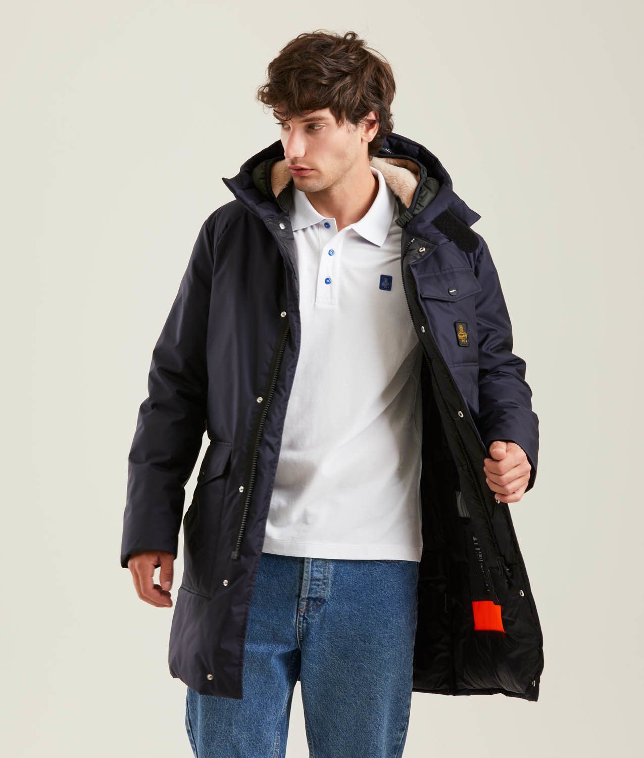 Refrigiwear Blue Polyamide Men Jacket