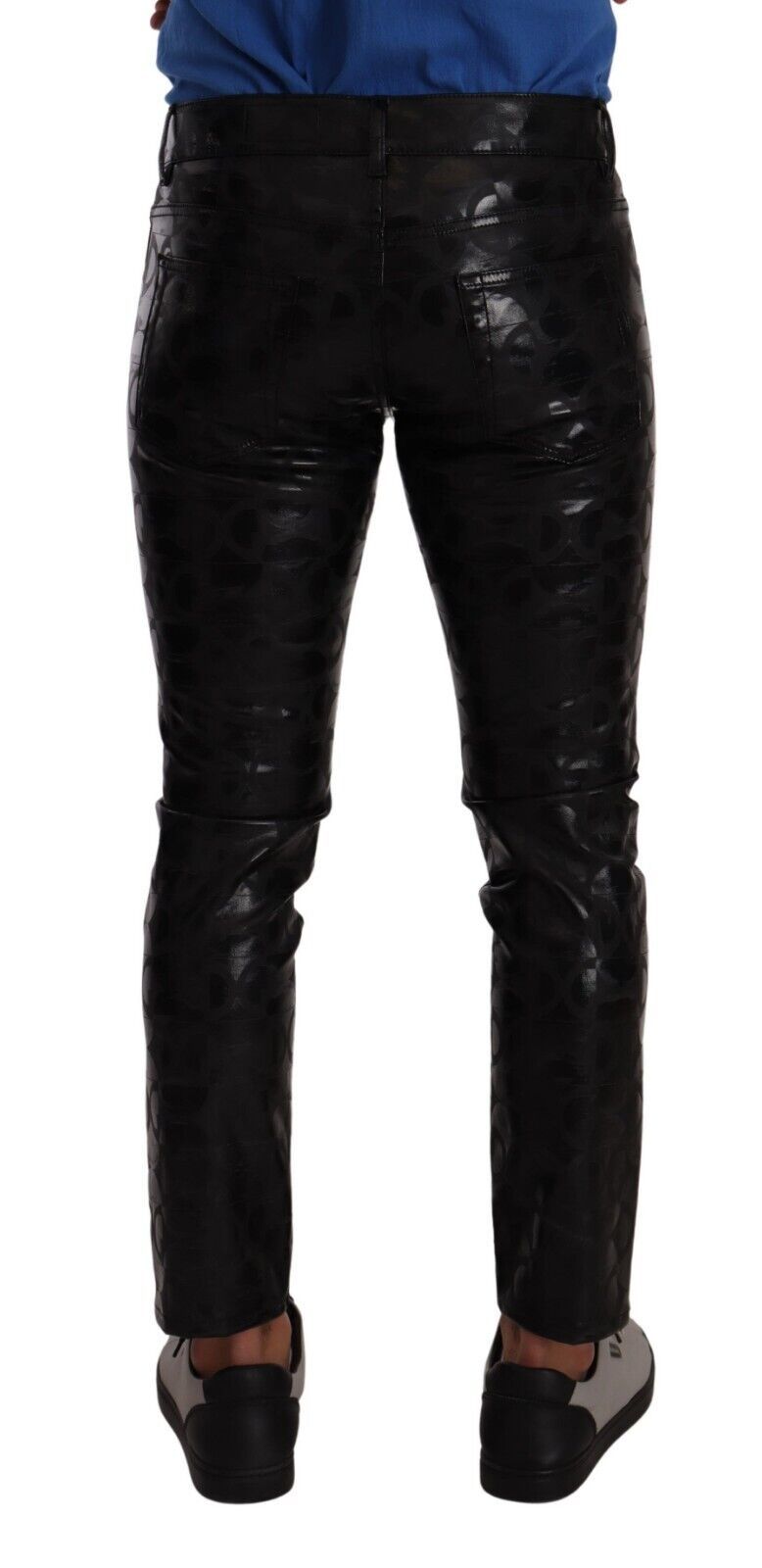 Dolce & Gabbana Elegant Black Logo Skinny Pants