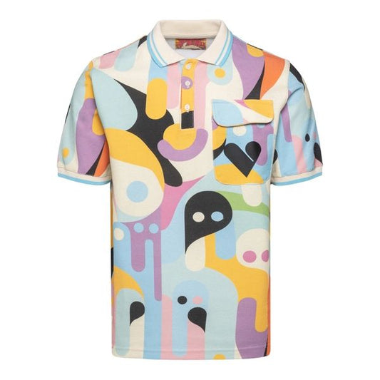 Pharmacy Industry Multicolored Fantasy Print Polo Shirt