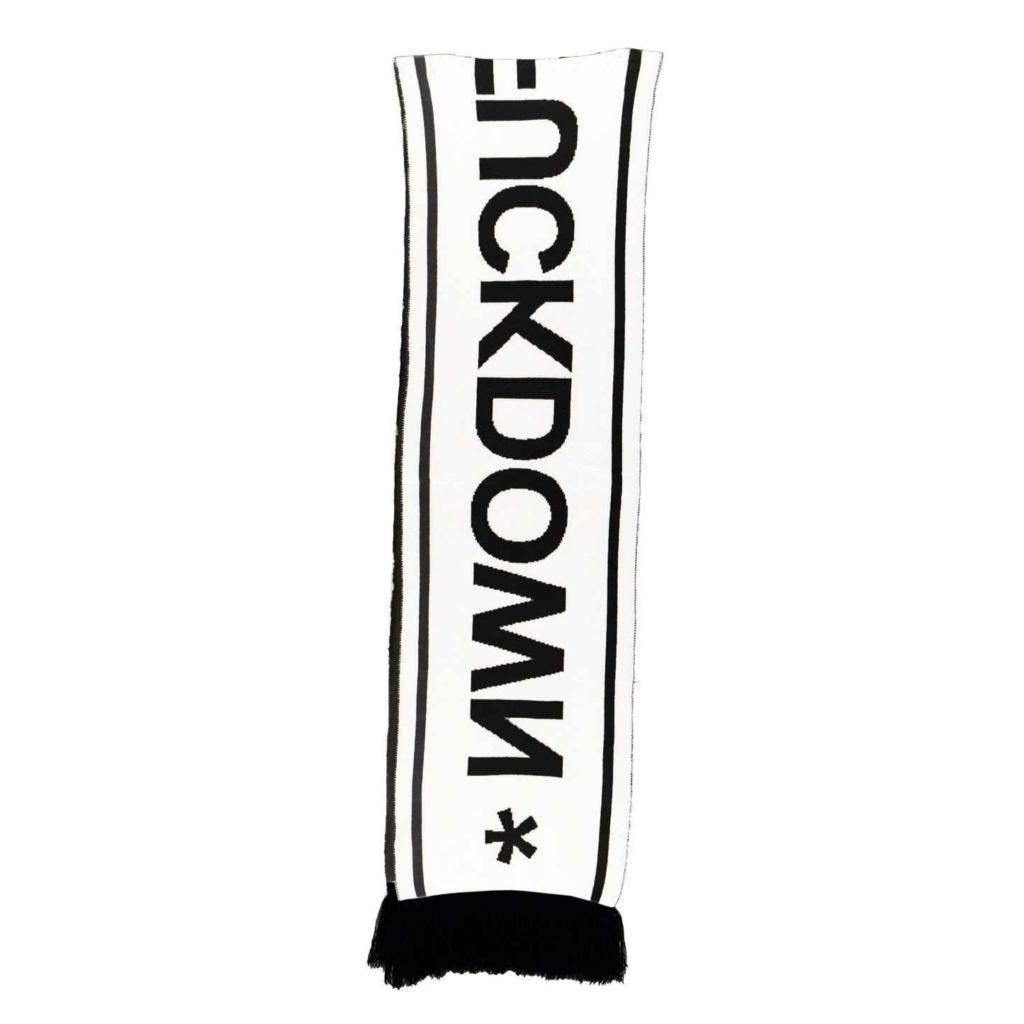 Comme Des Fuckdown Black Acrylic Men Scarf