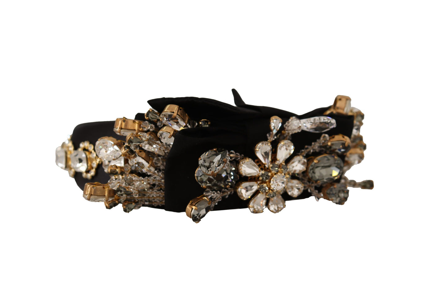 Dolce & Gabbana Elegant Crystal Embellished Silk Diadem