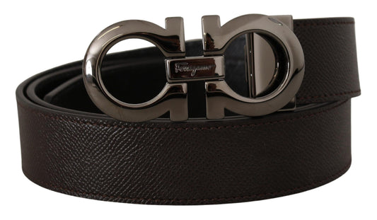 Salvatore Ferragamo Elegant Reversible Calf Leather Belt