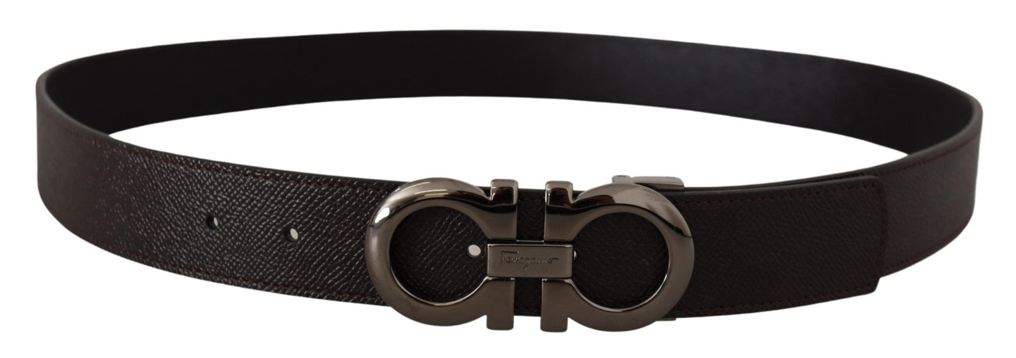 Salvatore Ferragamo Elegant Reversible Calf Leather Belt