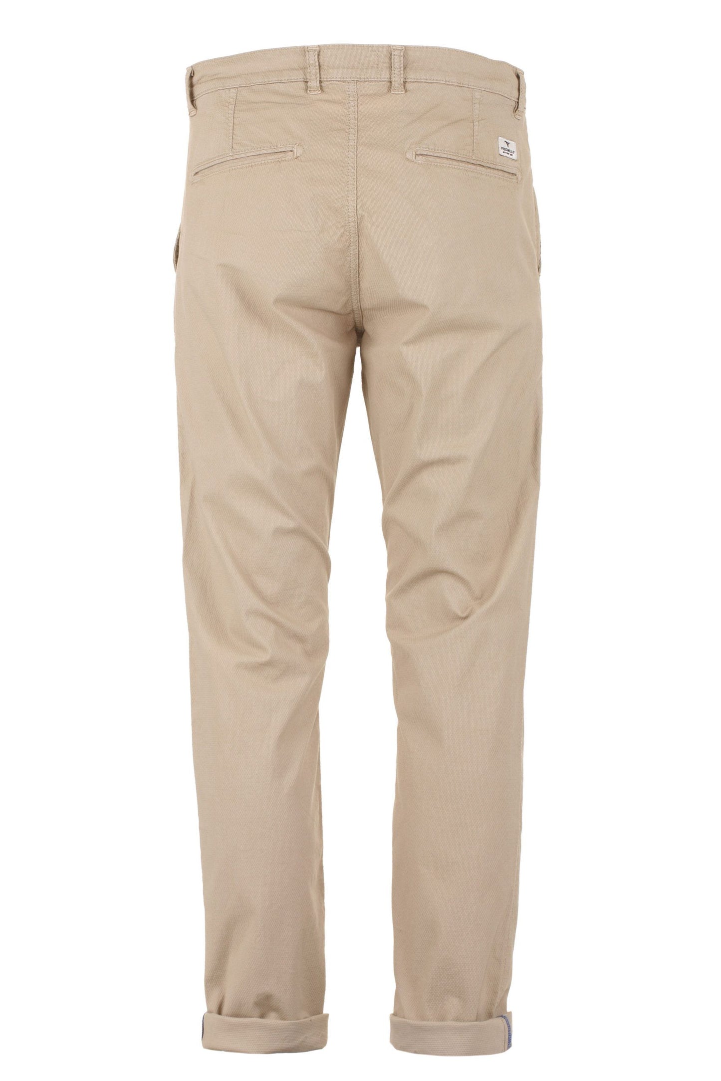 Fred Mello Chic Sand-Colored Cotton Trousers for Men